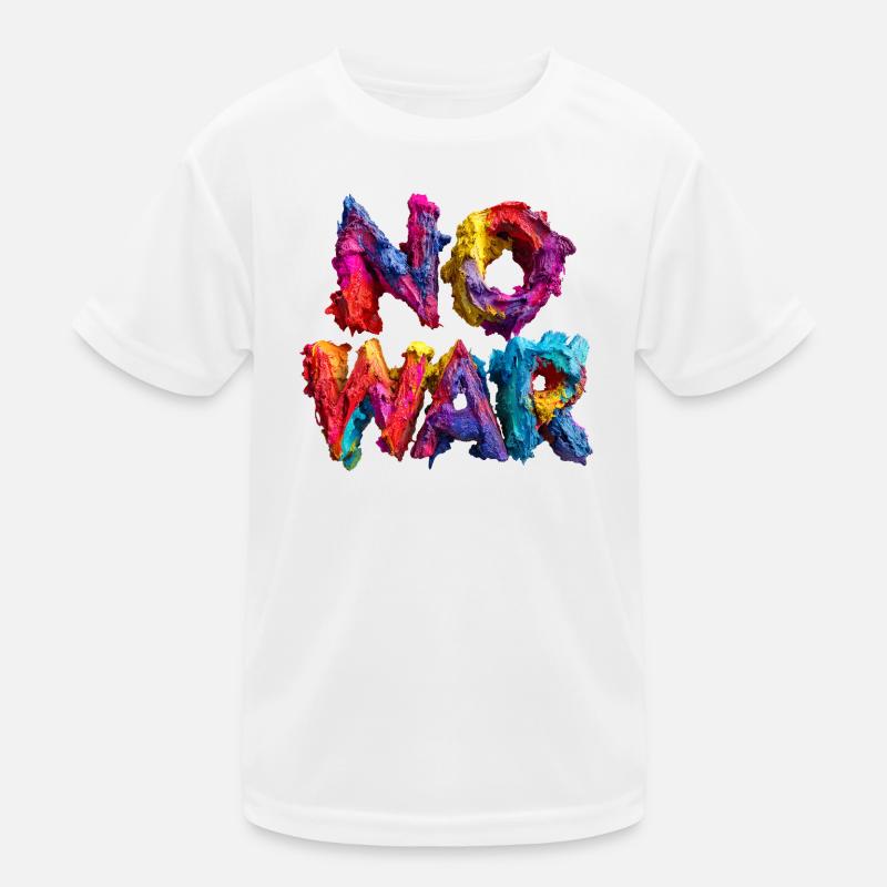 No War Color Explosion Kids Functional T-Shirt