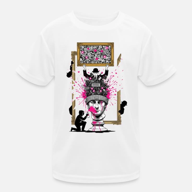 PopCollage Head Sculpture Kids Functional T-Shirt