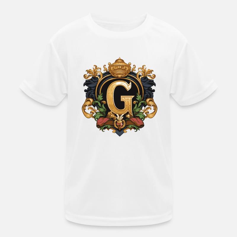 G Buchstabe Name Krone Kinder Funktions-T-Shirt