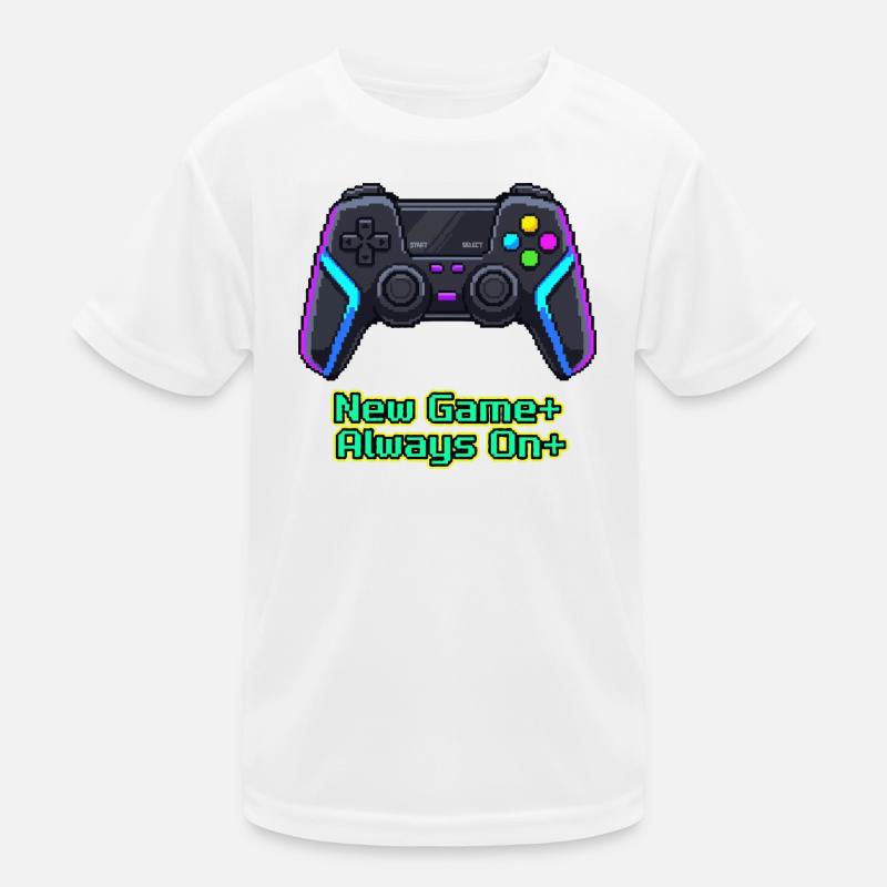 Neon Pixel Controller New Game Plus Kids Functional T-Shirt