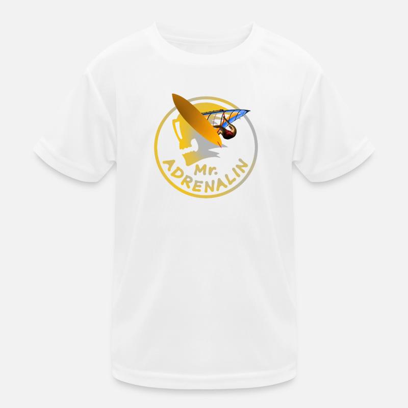 Mr Adrenalin Windsurfing Kinder Funktions-T-Shirt
