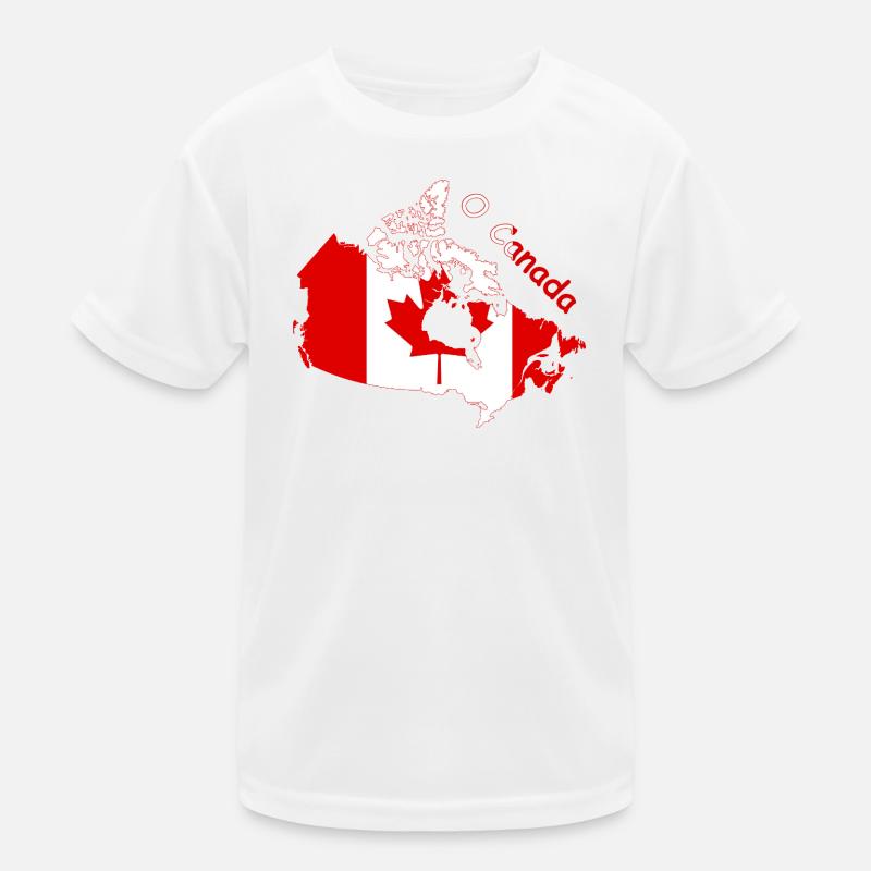 O Canada Flag Canada Silhouette Kids Functional T-Shirt
