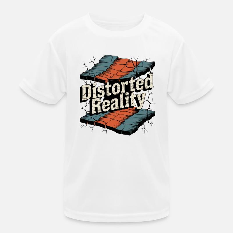 Retro Grunge – Distorted Reality Kids Functional T-Shirt