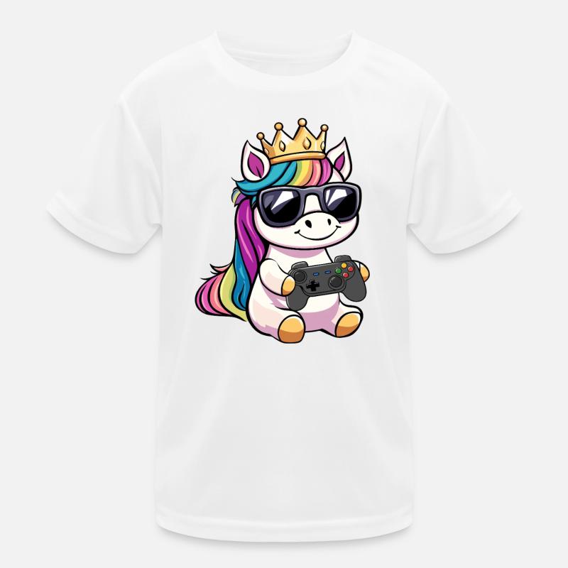 Einhorn controller Kinder Funktions-T-Shirt