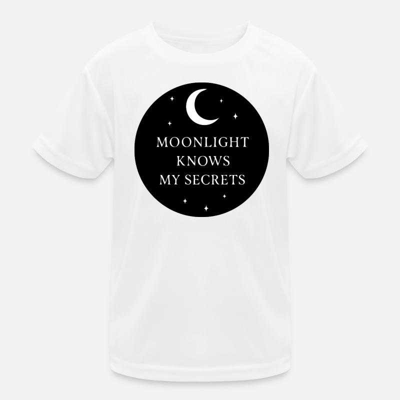 Moonlight Knows My Secrets Mystisches Mond Kinder Funktions-T-Shirt