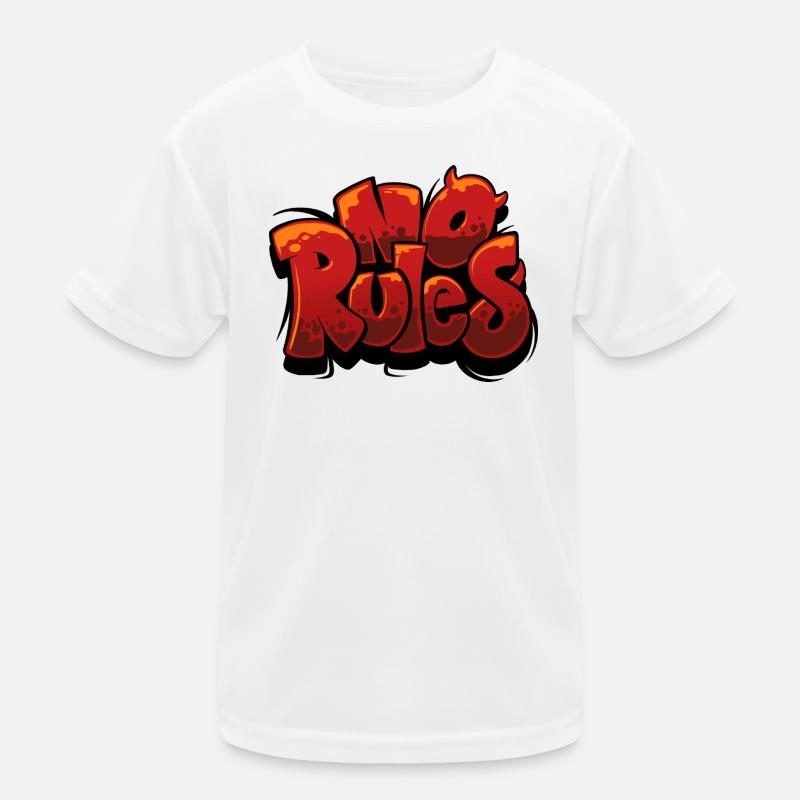 No rules Graffiti Rouge Urbain T-shirt sport Enfant