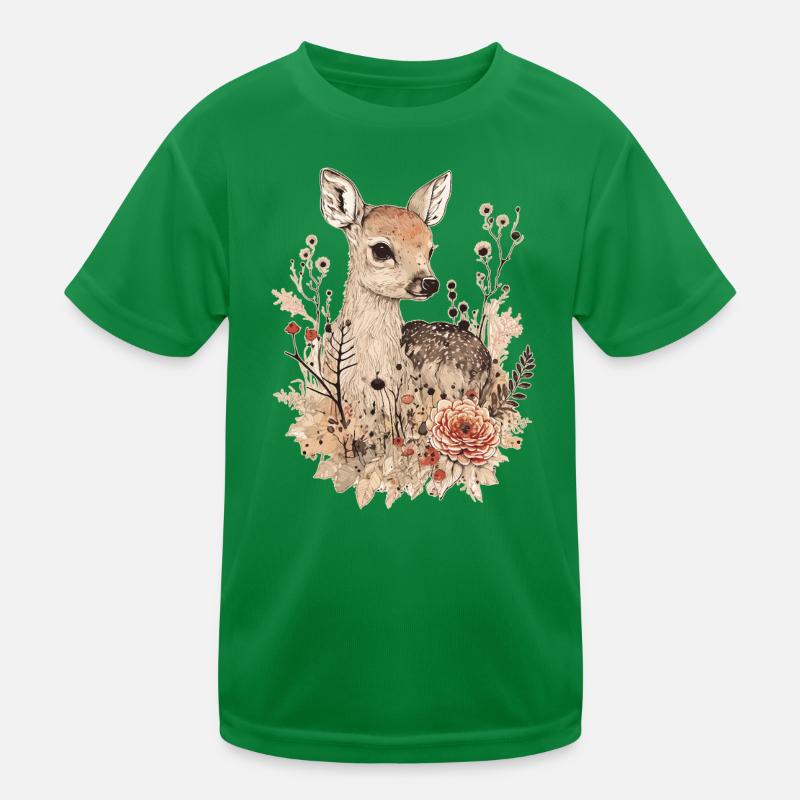 roe deer Kids Functional T-Shirt