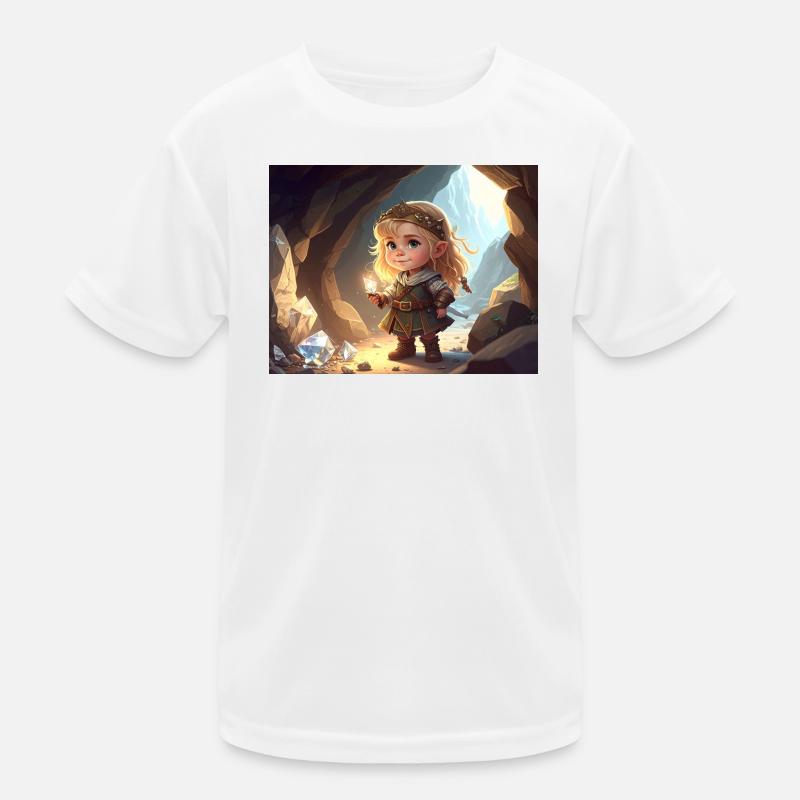 Crystal Princess in the Cave City Kids Functional T-Shirt