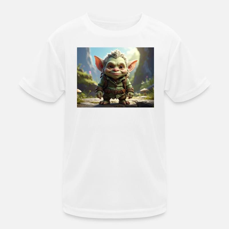 Petite créature verte dans la forêt T-shirt sport Enfant