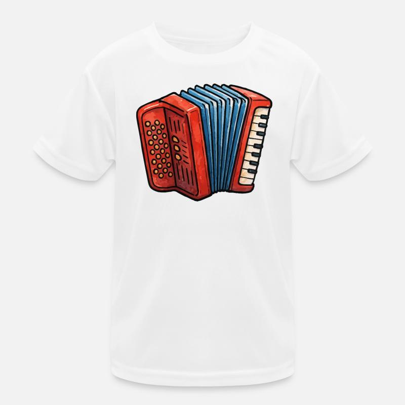 Accordion Colour Play Retro Kids Functional T-Shirt