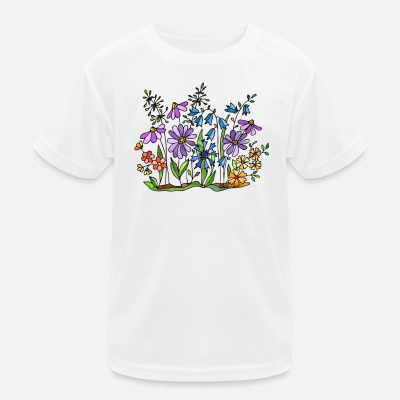 Blumen Kinder Funktions-T-Shirt