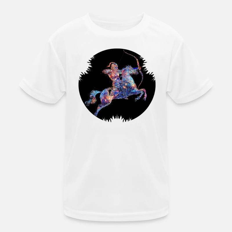 Geometric constellation Sagittarius Kids Functional T-Shirt