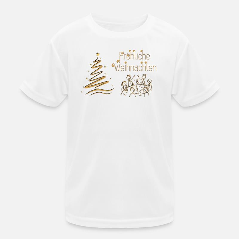 Fröhliche Weihnachten gesellige Runde im Advent Kinder Funktions-T-Shirt