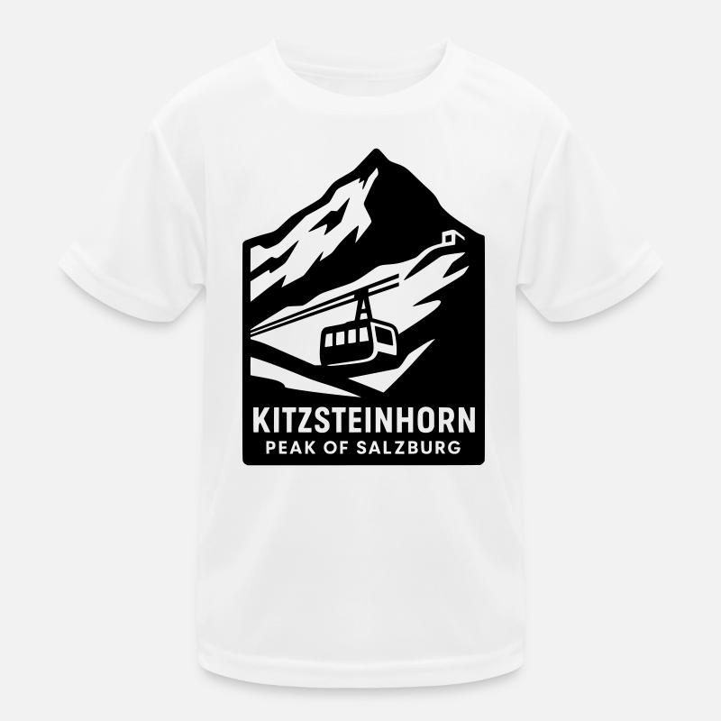 kitzsteinhorn alpen - Kinder Funktions-T-Shirt - Weiß