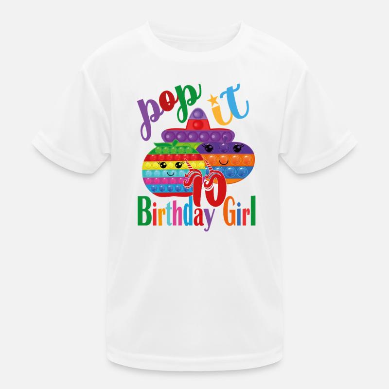 pop-it Geburtstagskind 10 Kinder Funktions-T-Shirt