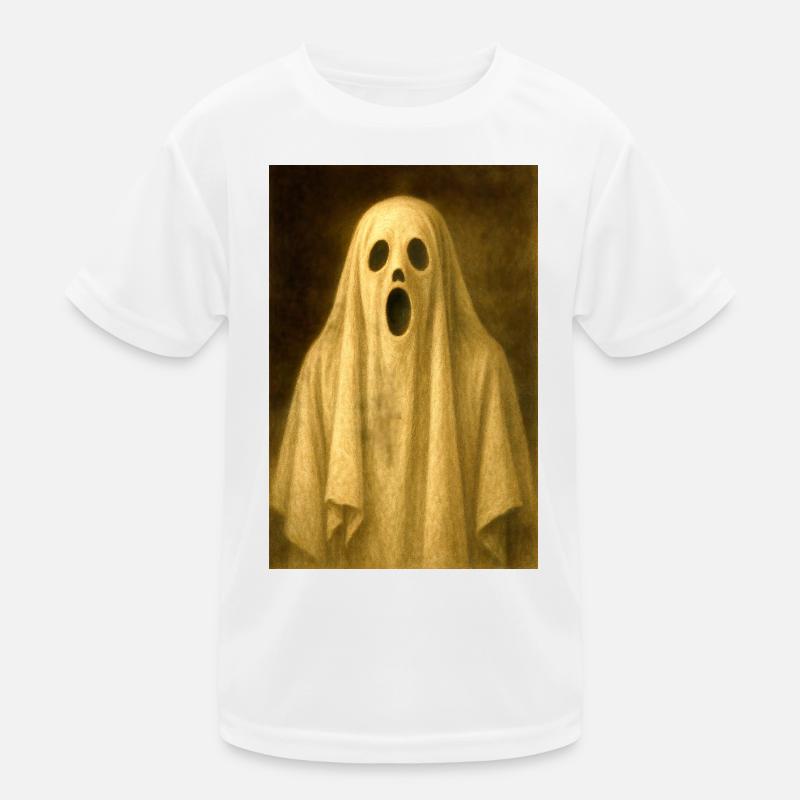 Ghost in sheets, Halloween Kids Functional T-Shirt