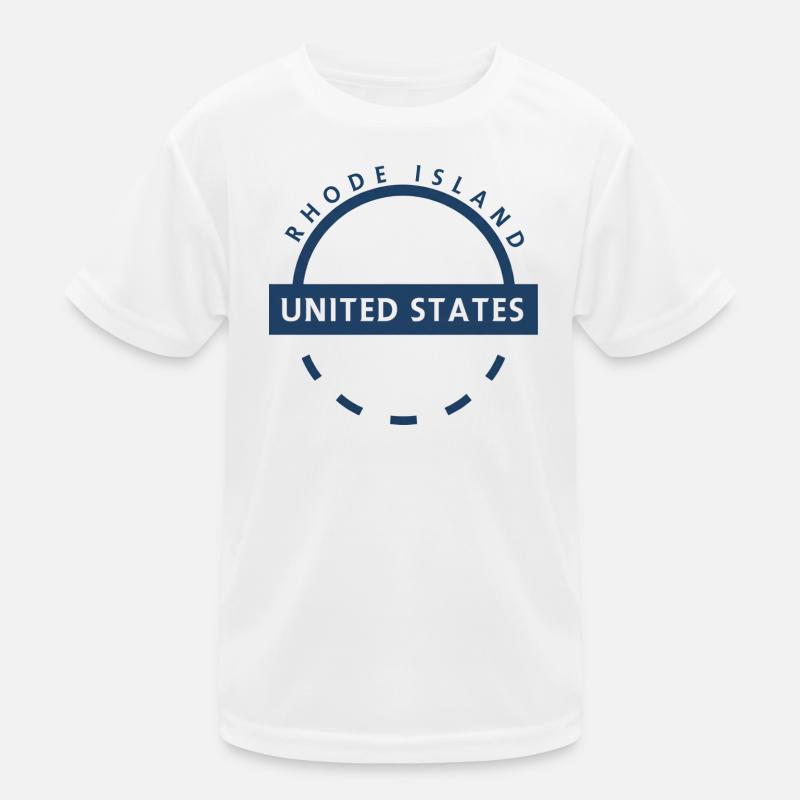 Rhode Island USA Round logo Kids Functional T-Shirt