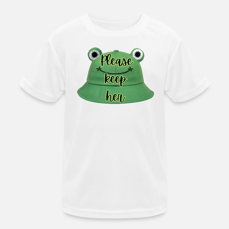 Please keep here - Frog hat Kids Functional T-Shirt