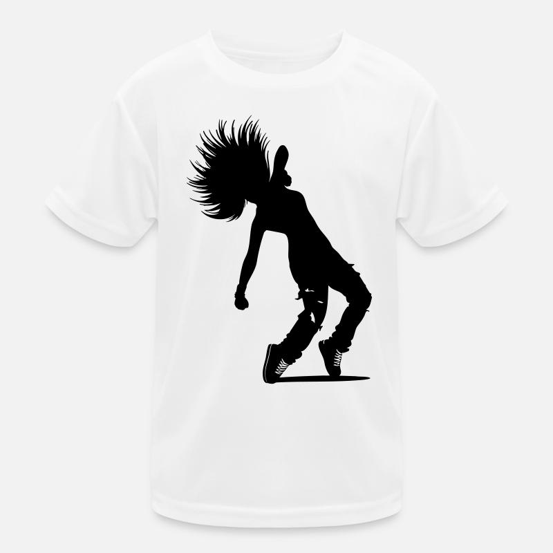 B-Girl Silhouette – Breakdance Power Move Kinder Funktions-T-Shirt