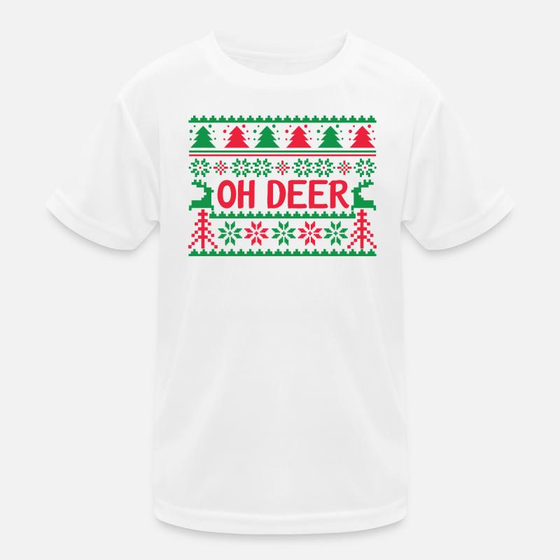 Hässlicher Pullover - Oh Deer Kinder Funktions-T-Shirt