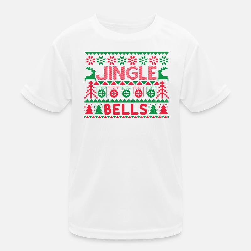 Ugly Sweater - Jingle Bells Knit Pattern Kids Functional T-Shirt