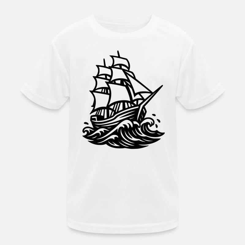 Segelschiff Kinder Funktions-T-Shirt