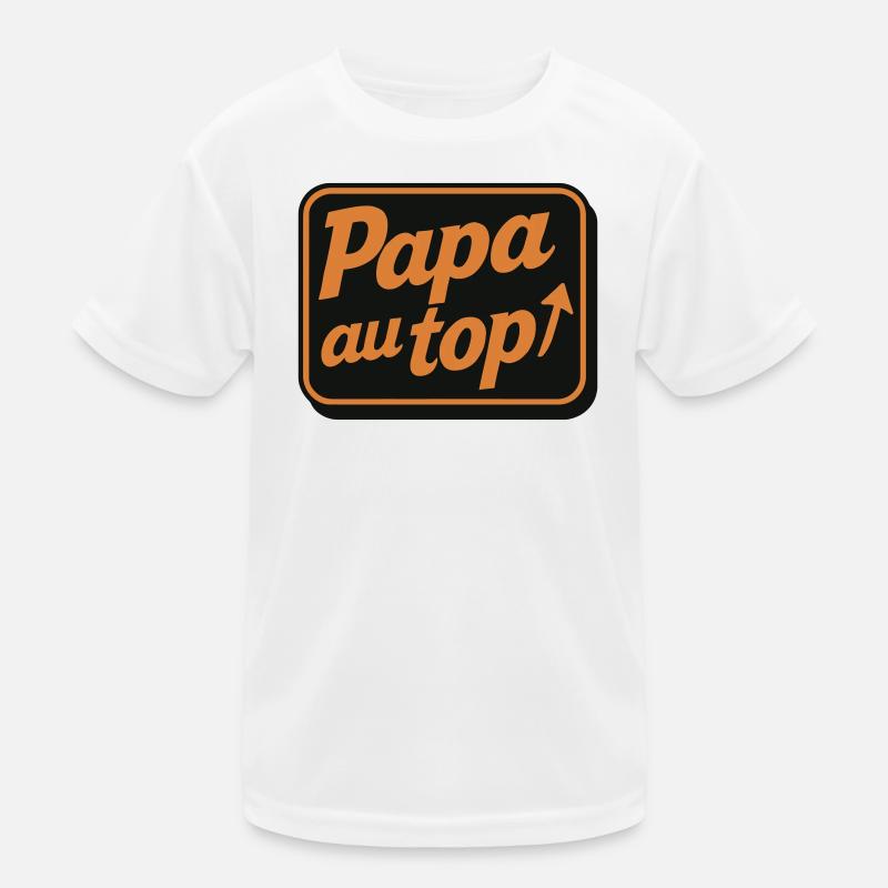 Papa an der Spitze - Vatertag Kinder Funktions-T-Shirt