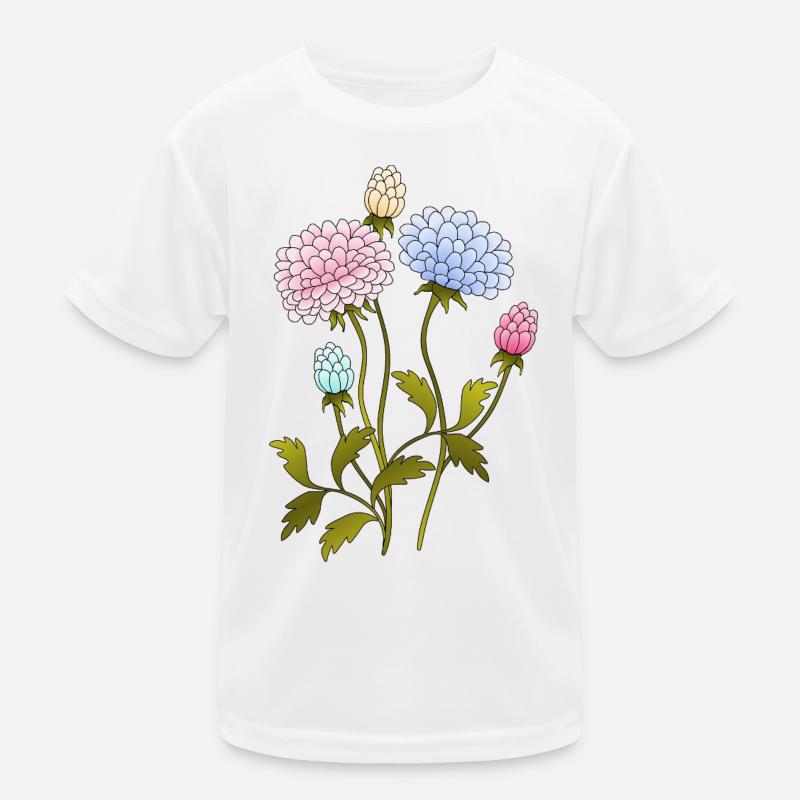 Blumen Kinder Funktions-T-Shirt