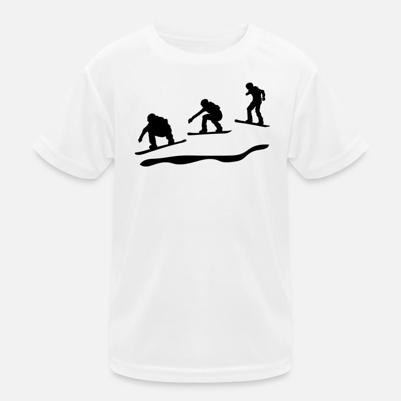 Snowboard rennen Kinder Funktions-T-Shirt