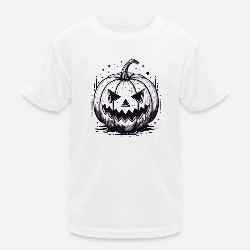 Black Jackolantern Pumpkin Kids Functional T-Shirt