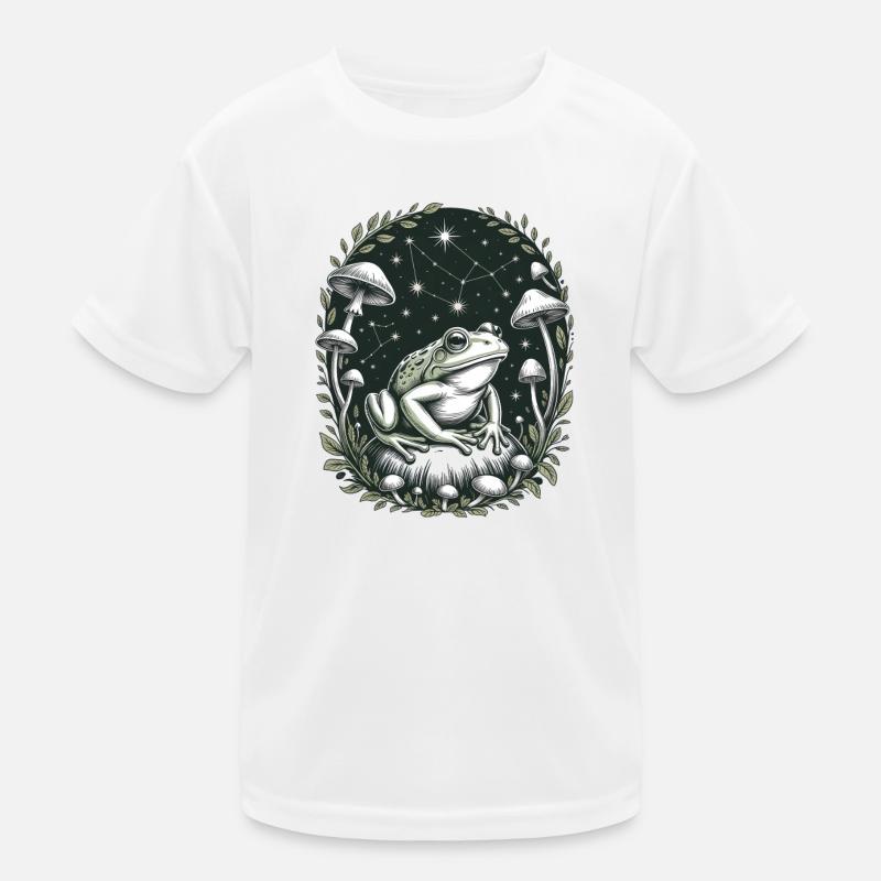Grenouille cosmique avec des constellations et des champignons T-shirt sport Enfant