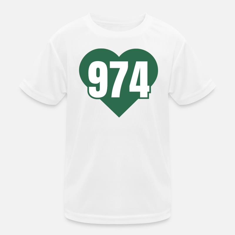 Coeur 974 Code Vert T-shirt sport Enfant