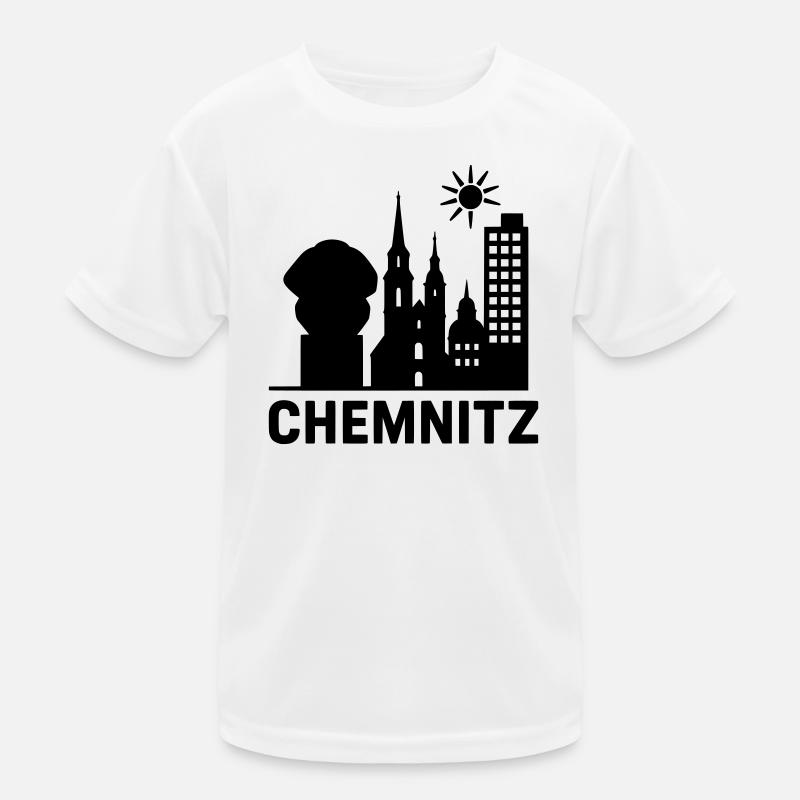 chemnitz wahrzeichen silhouette Kinder Funktions-T-Shirt
