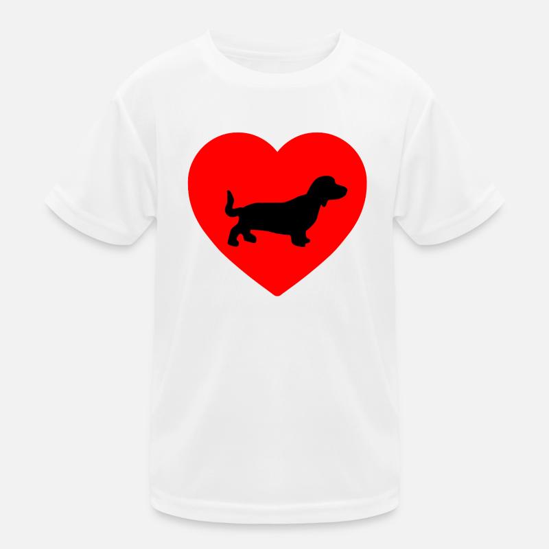 Dackel Kinder Funktions-T-Shirt
