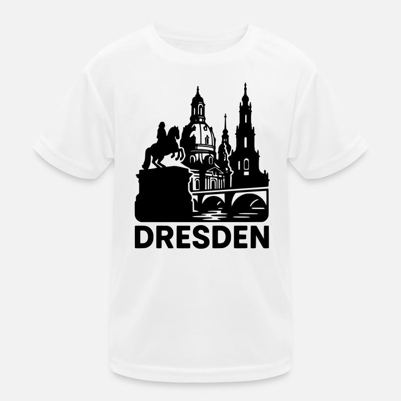 Dresden Landmark Silhouette Kids Functional T-Shirt