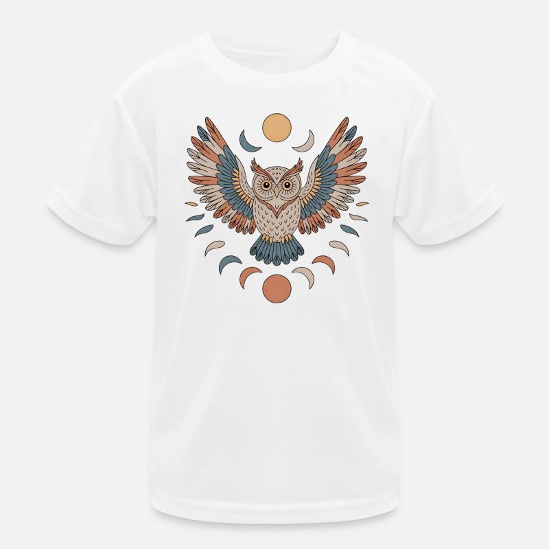 Boho Eule Kinder Funktions-T-Shirt