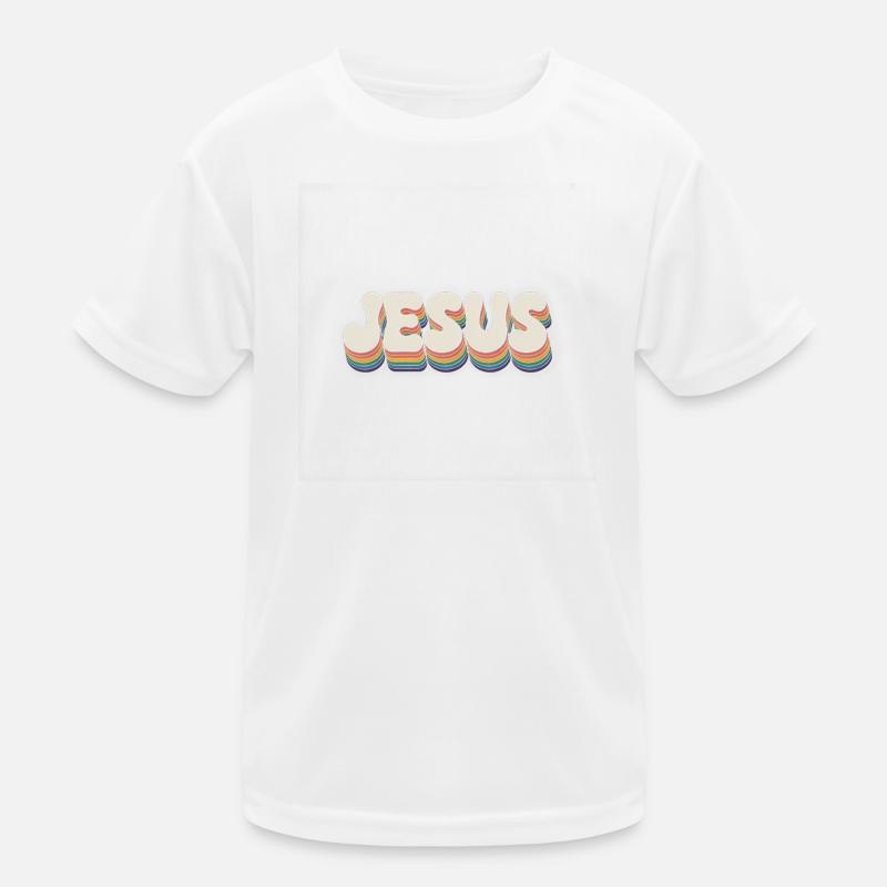 Jésus-Christ - Logo arc-en-ciel chrétien T-shirt sport Enfant
