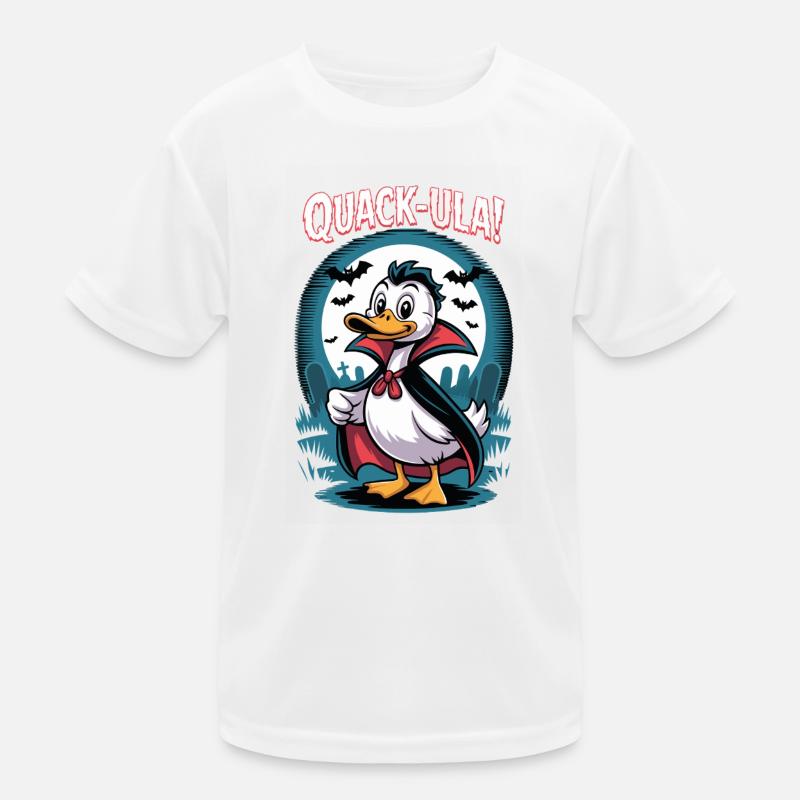 Quaccula Vampire Duck Kids Functional T-Shirt