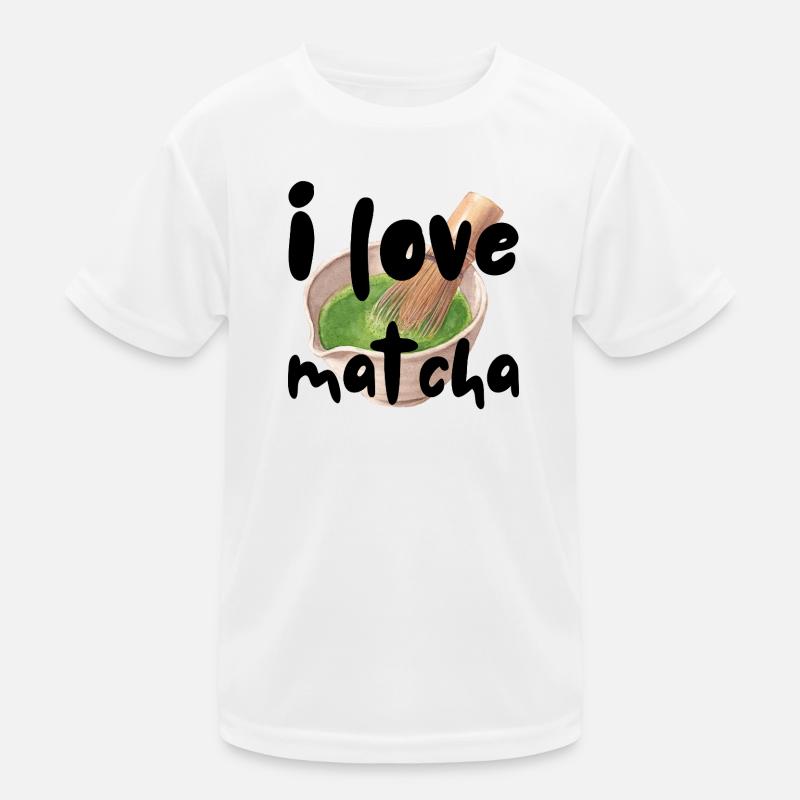 I love matcha sayings gift idea gift Kids Functional T-Shirt