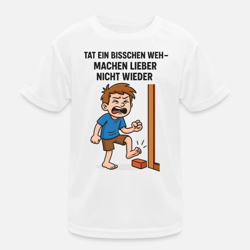 Young Comic Illustration Rather Not Again Kids Functional T-Shirt