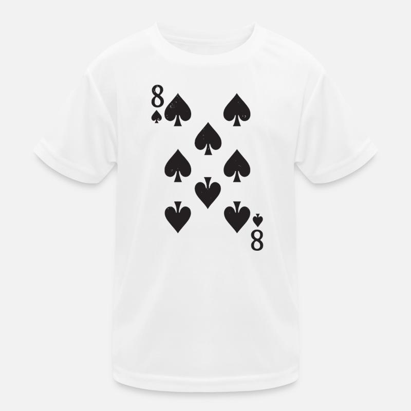 Eight Spades Pattern Kids Functional T-Shirt