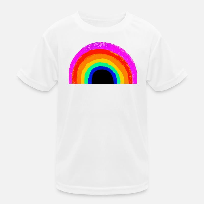 Lebendiger Regenbogenbogen Kinder Funktions-T-Shirt