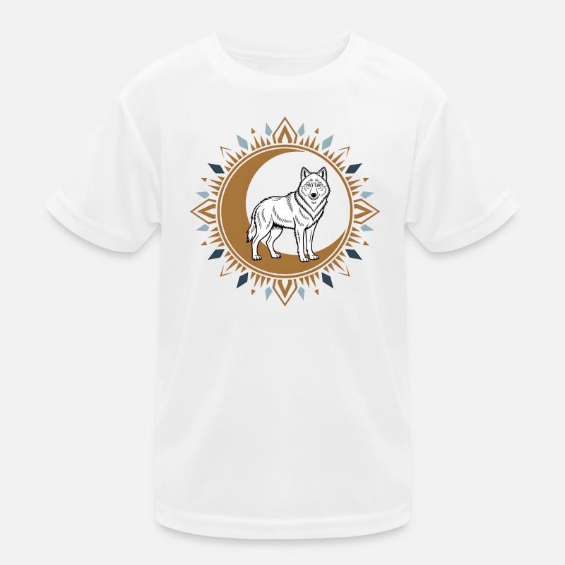 Boho Wolf Kinder Funktions-T-Shirt