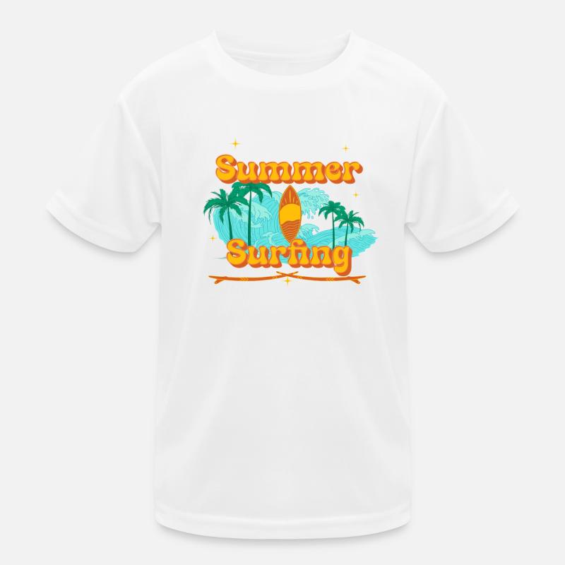 Surfing - Kids Functional T-Shirt - white