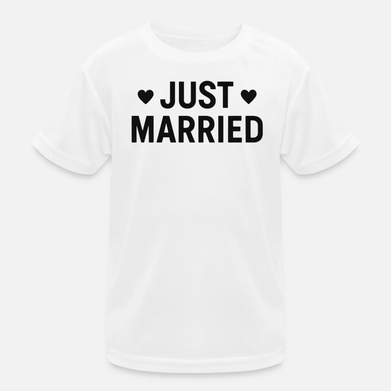Just Married - Jeunes Mariés - Mariage - EVJF EVG T-shirt sport Enfant