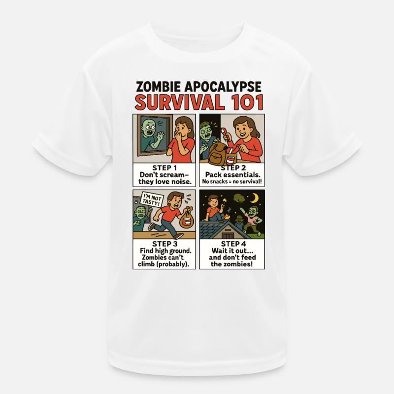 Zombie Survival Guide Kids Functional T-Shirt