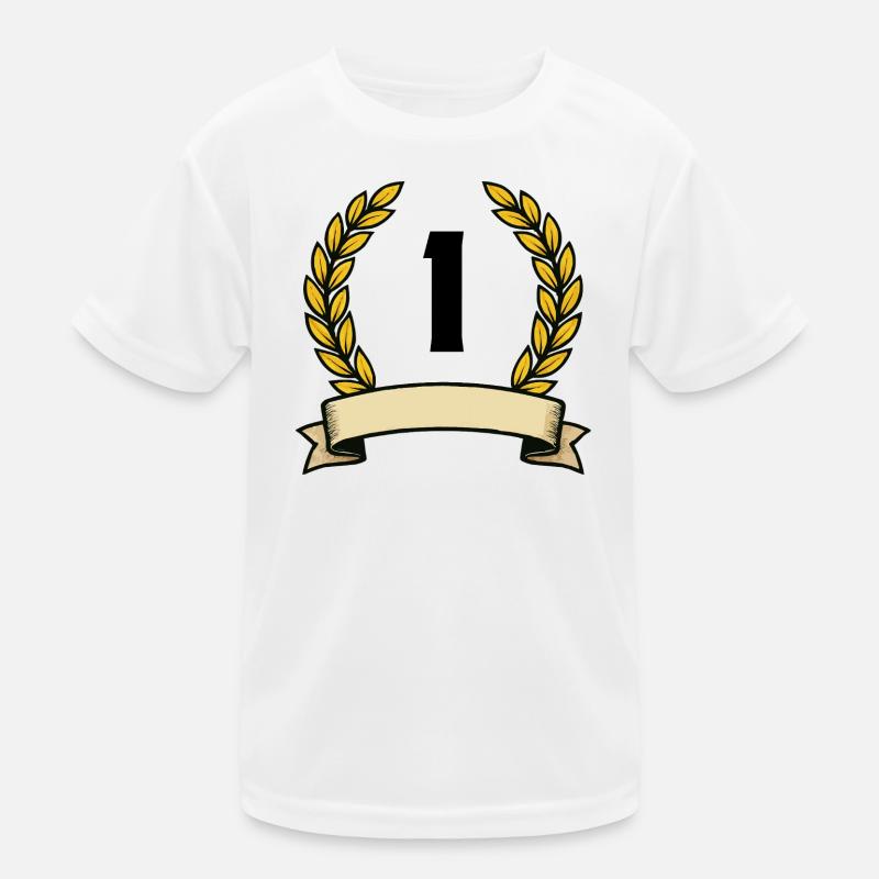 Couronne de laurier dorée avec ruban 1 T-shirt sport Enfant