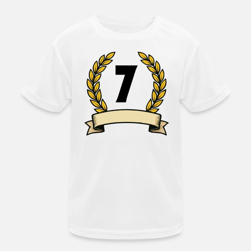 Golden laurel wreath number 7 Kids Functional T-Shirt