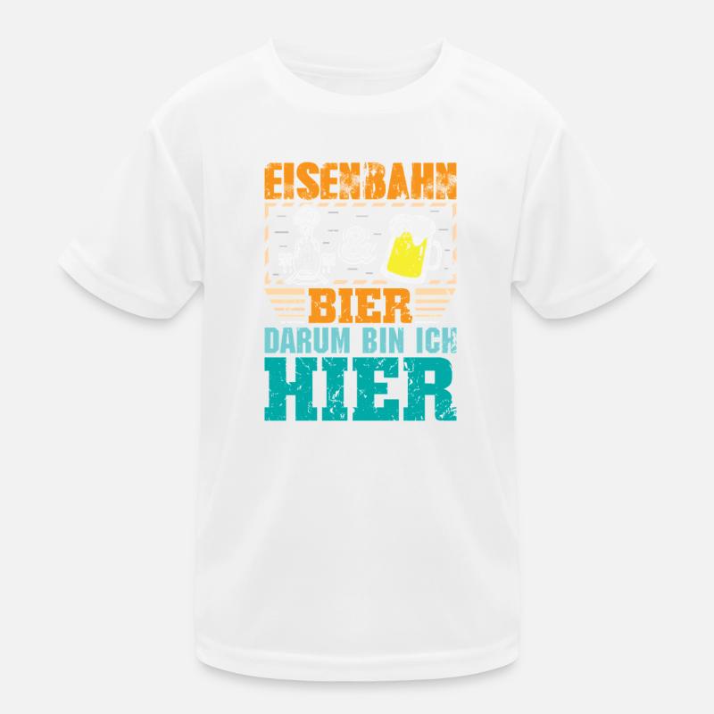 Modellbahn Modelleisenbahn Eisenbahn Kinder Funktions-T-Shirt