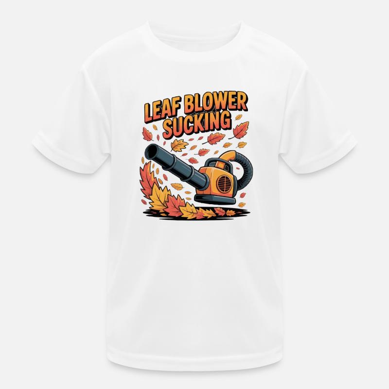 Leaf Blower Sucking Kids Functional T-Shirt